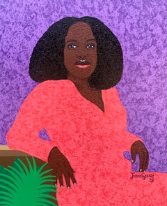 Belleza en la negrura - Siglo XXI, Contemporáneo, Figurativo, Retrato, Moderno