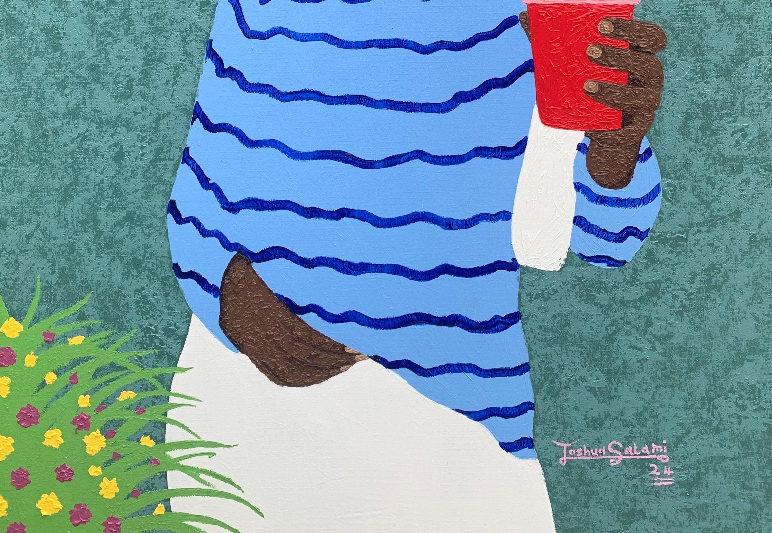 Procedimiento de envío
Se envía en un tubo bien protegido desde Nigeria
Esta obra es única, no es un grabado ni otro tipo de copia.
Acompañado de un Certificado de Autenticidad (expedido por la Galería)

Sobre el artista
Joshua Salami es un artista