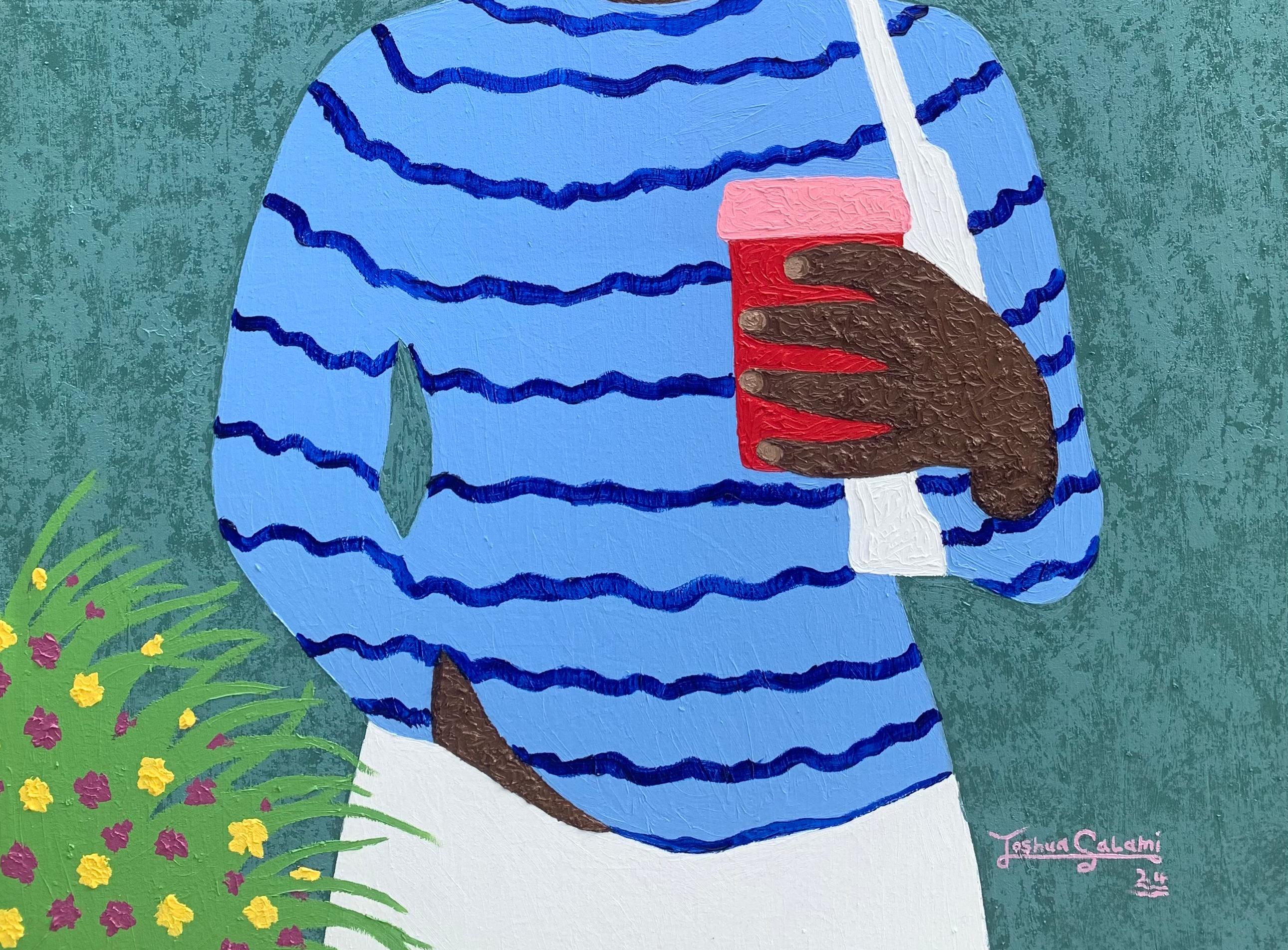 Procedimiento de envío
Se envía en un tubo bien protegido desde Nigeria
Esta obra es única, no es un grabado ni otro tipo de copia.
Acompañado de un Certificado de Autenticidad (expedido por la Galería)

Sobre el artista
Joshua Salami es un artista