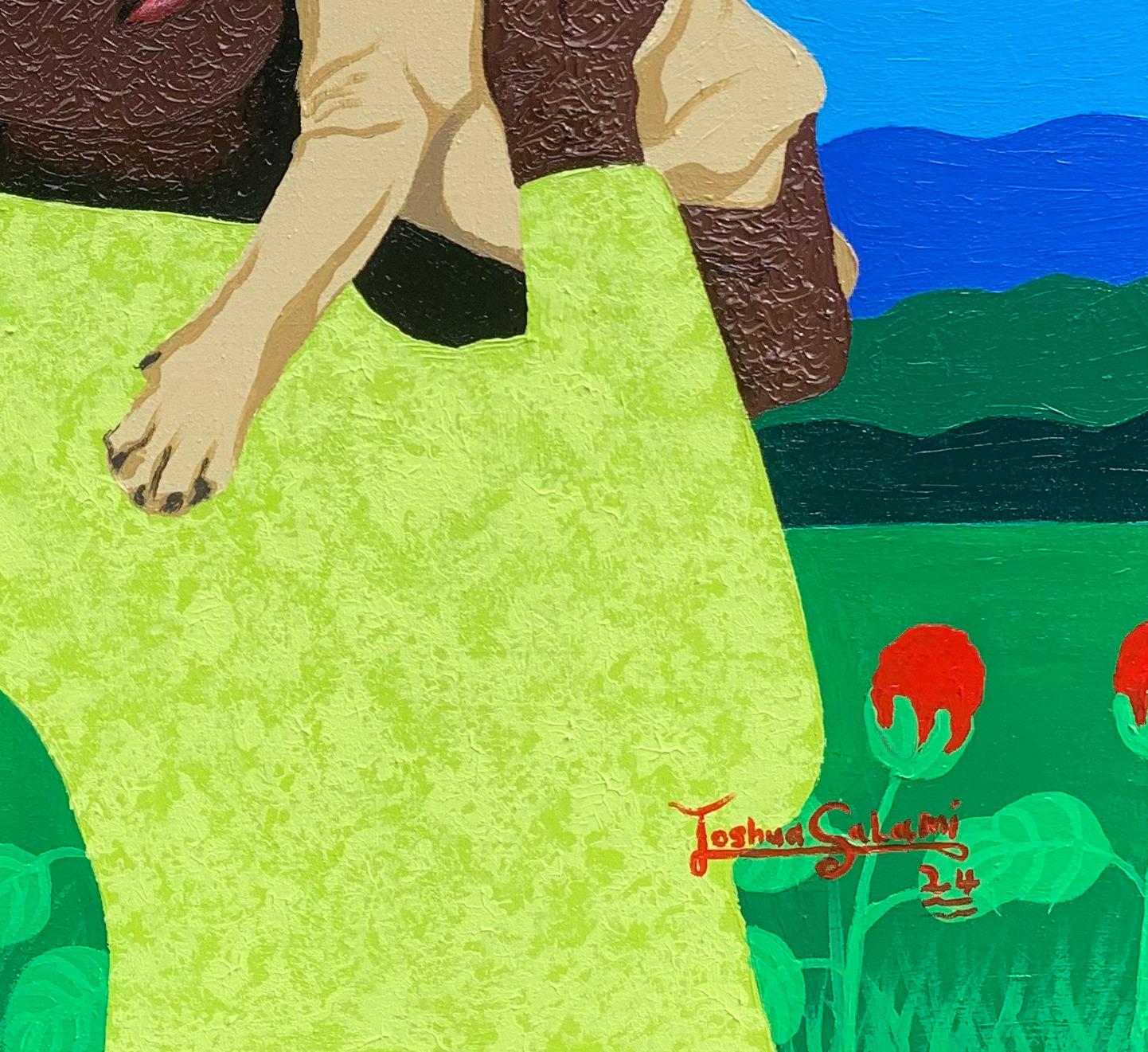 Bond -21st Century, Contemporary, Figurative, Modern, Women, Love, Dog, Nature For Sale 1