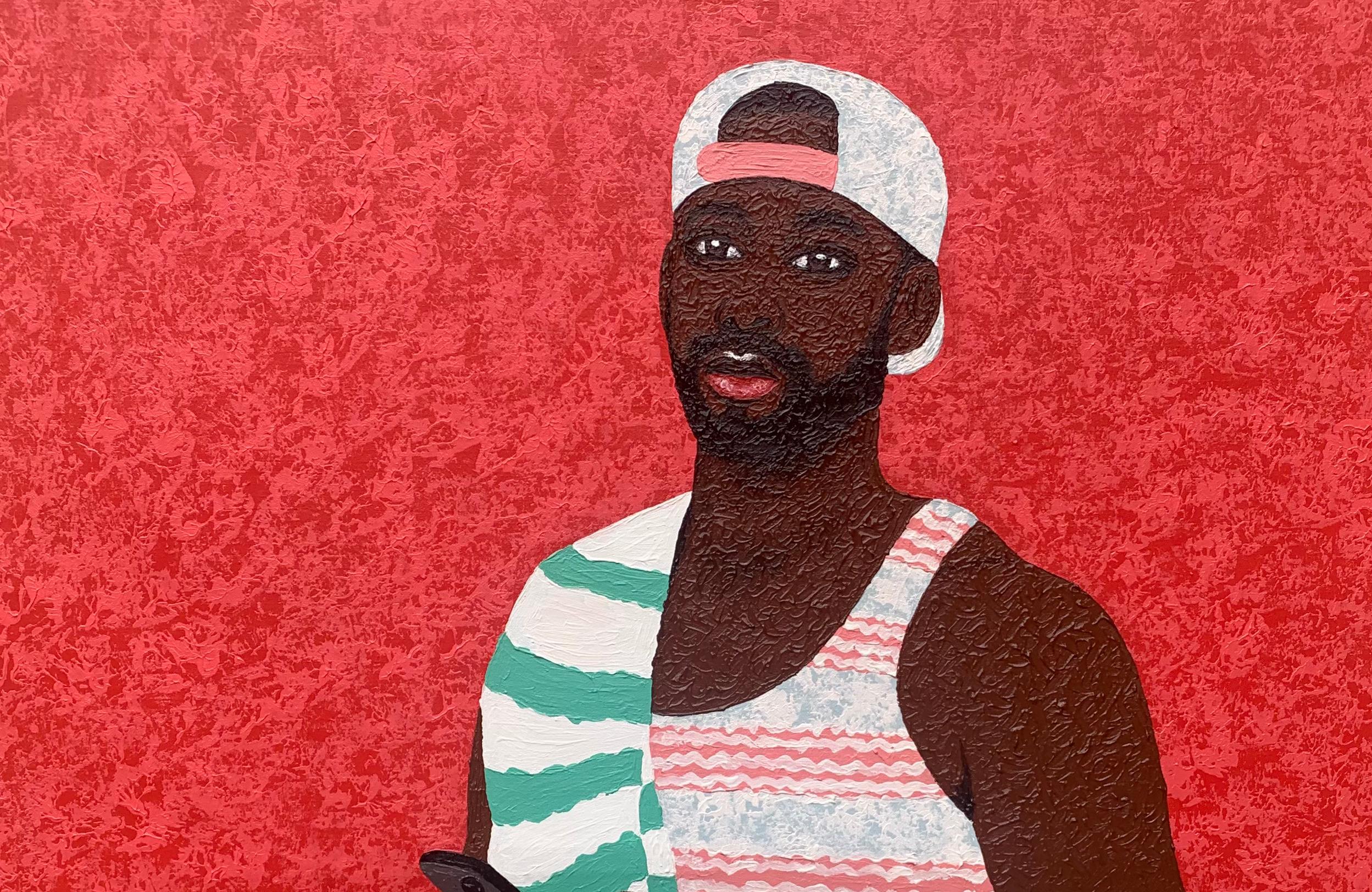 Catch Me While I Care - 21st Century, Contemporary, Figurative Portrait, Modern - Painting by Joshua Salami