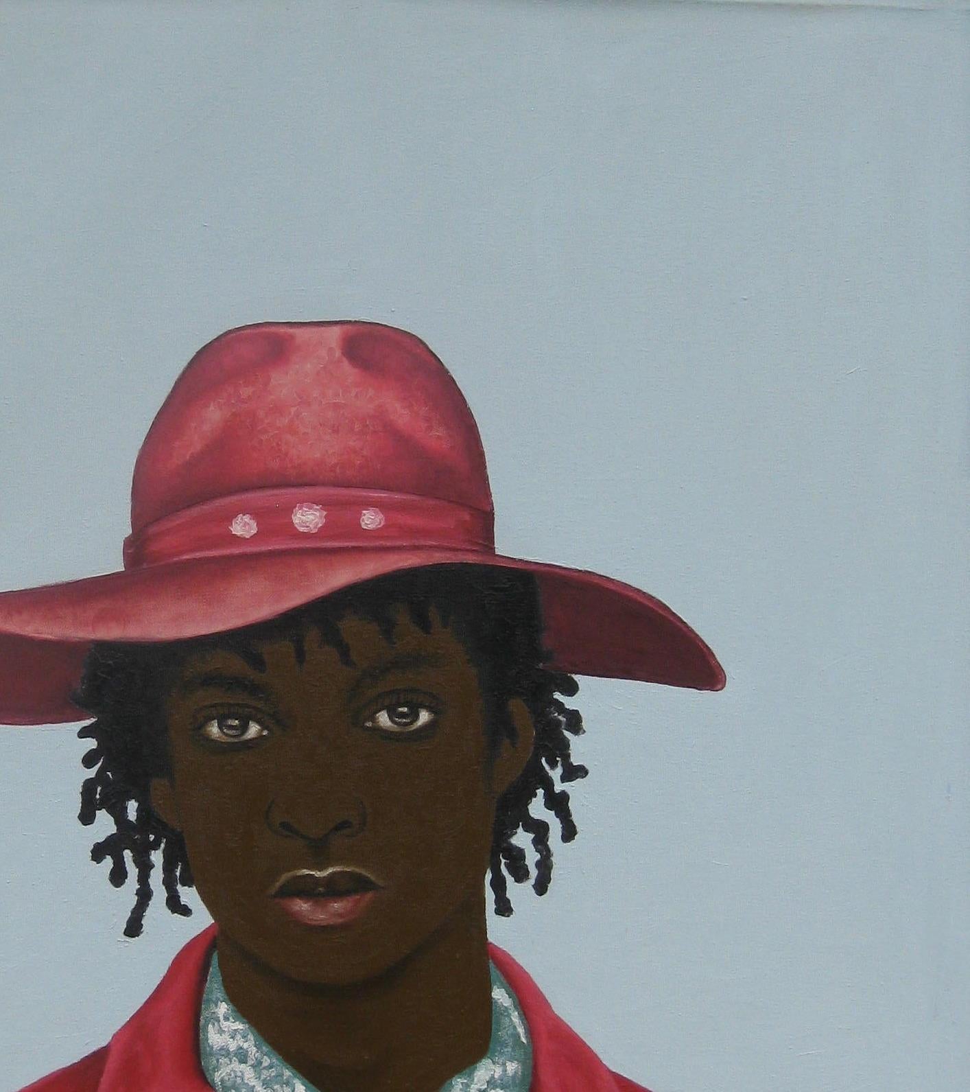Cowboy - Expressionist Painting by Joshua Salami