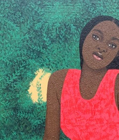 Excitingly Waiting -21st Century, Contemporary, Figurative, Modern, Women, Love