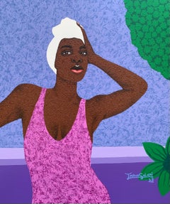 Feeling Awesome -Siglo XXI, Contemporáneo, Retrato Figurativo, Moderno, Mujer
