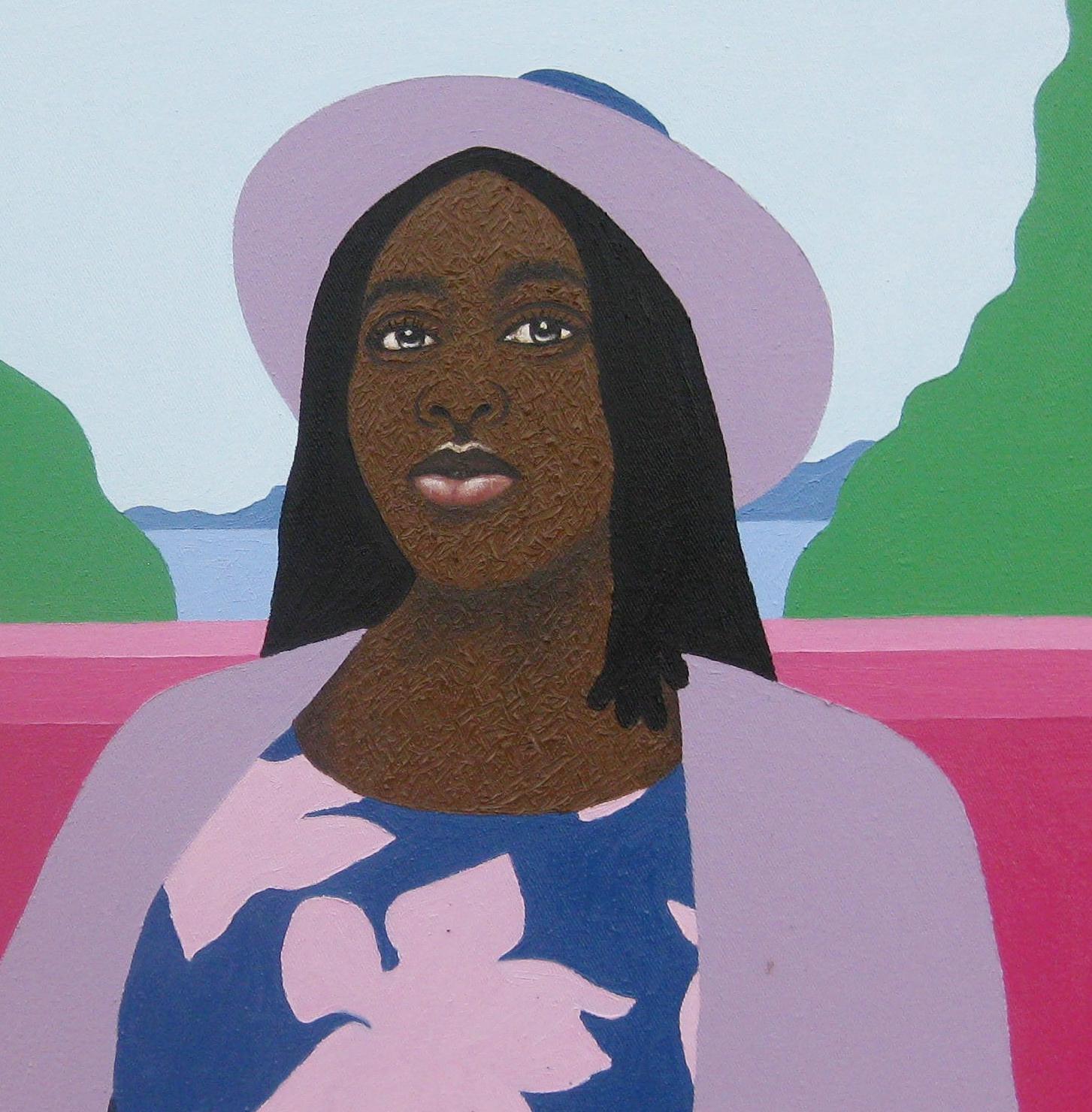 Joshua Salami Portrait Painting - Give-Me-A-Smile  Oil/ Canvas  Nigerian Artist 2023  Portrait Art  Realism