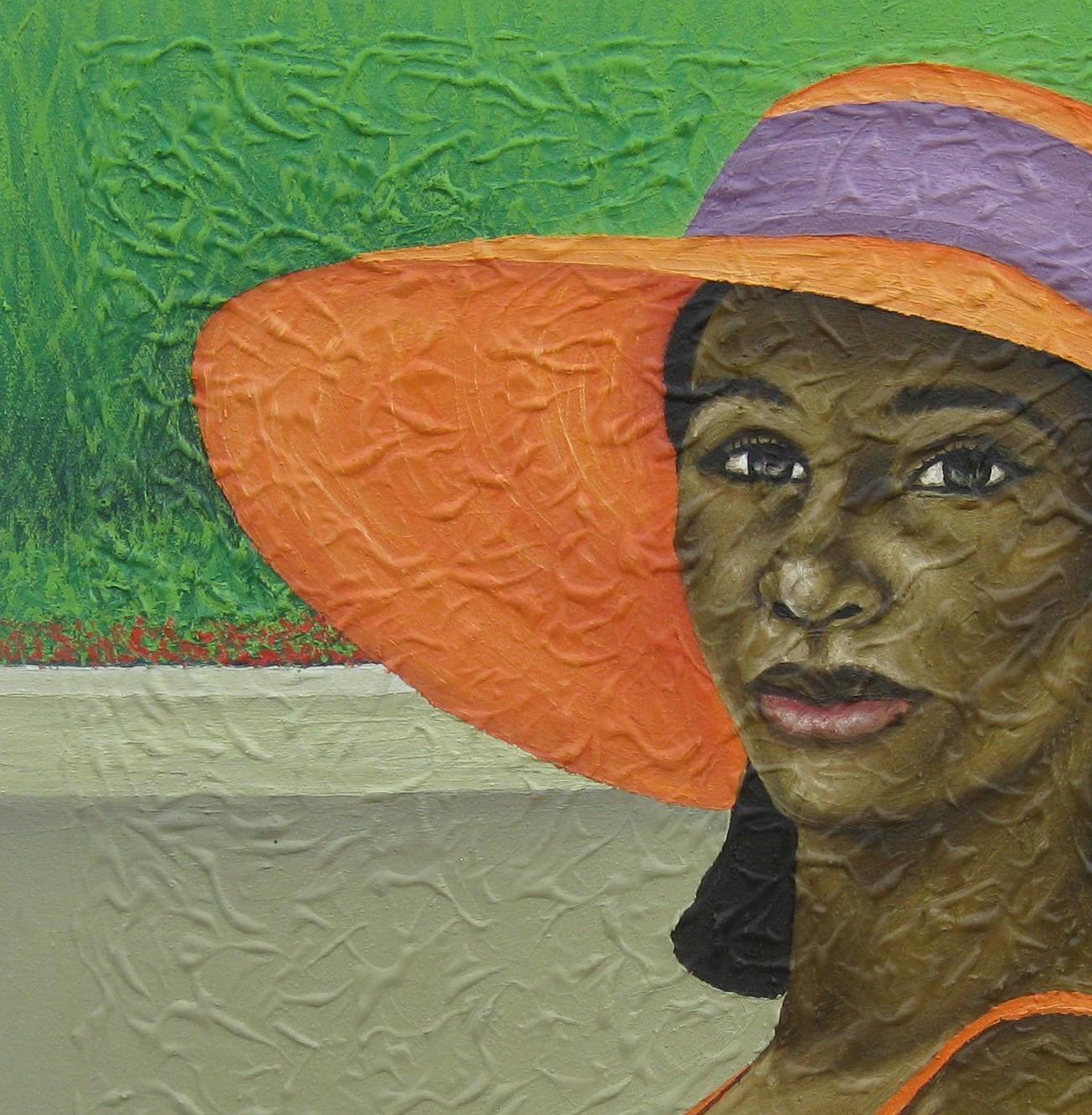 In Her Favorite Colour 1 - Painting by Joshua Salami