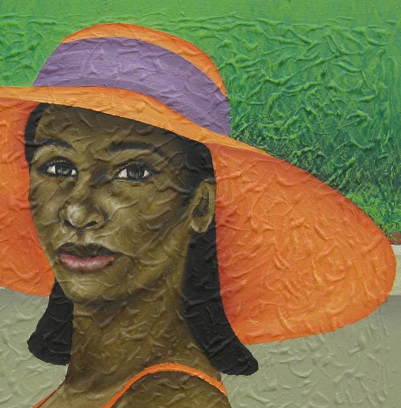 In Her Favorite Colour 1 - Expressionist Painting by Joshua Salami