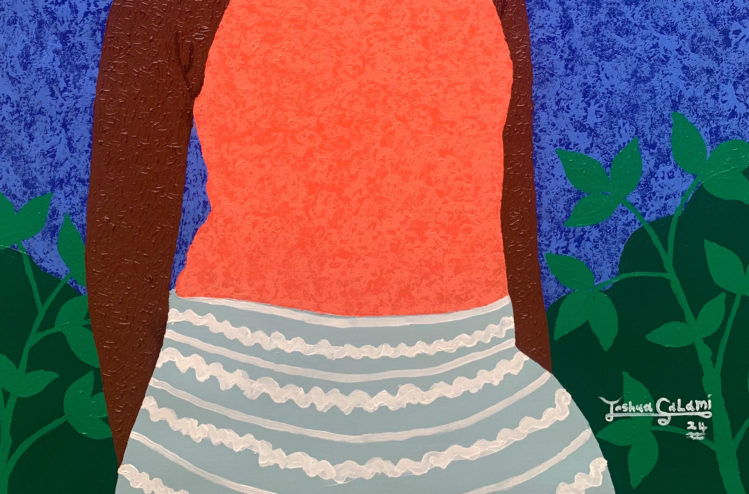 Moment der Stille -21. Jahrhundert, Contemporary, Figuratives Portrait, Liebe Frauen (Zeitgenössisch), Painting, von Joshua Salami