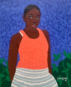 Momento de quietud -Siglo XXI, Contemporáneo, Retrato figurativo, Mujeres enamoradas