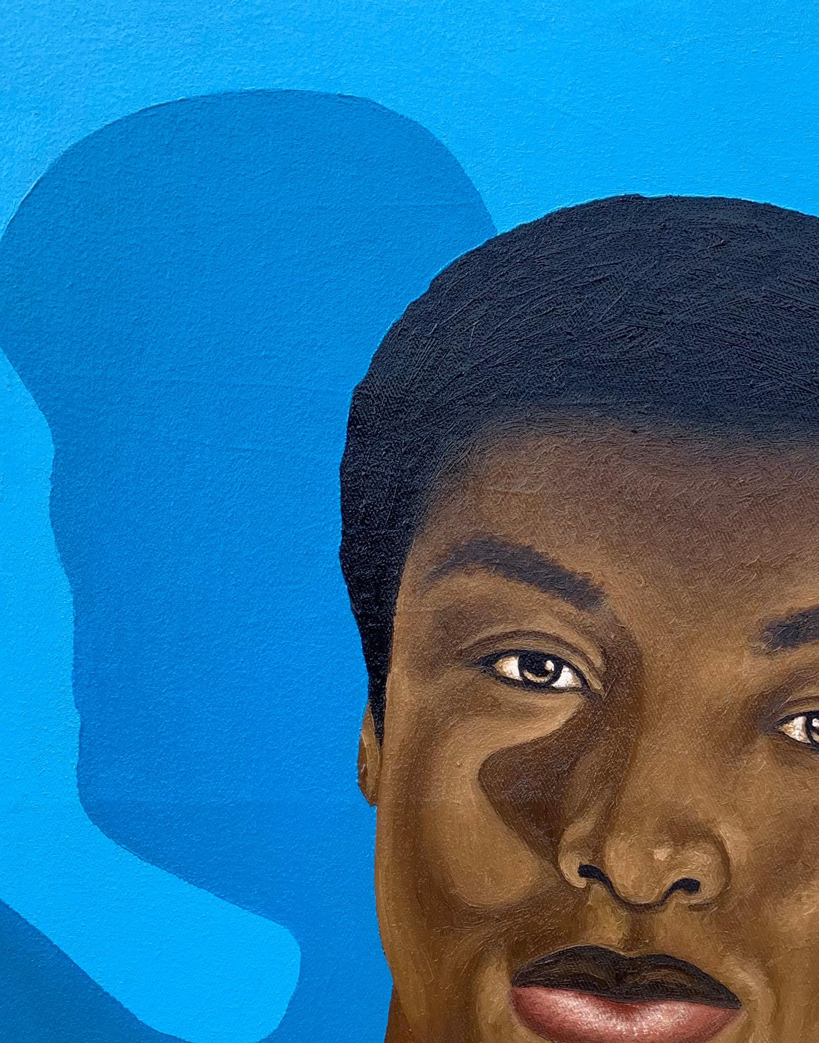 Look perfetto -21° secolo, Contemporaneo, Figurativo, Ritratto, Uomo, Tecnica mista - Painting di Joshua Salami
