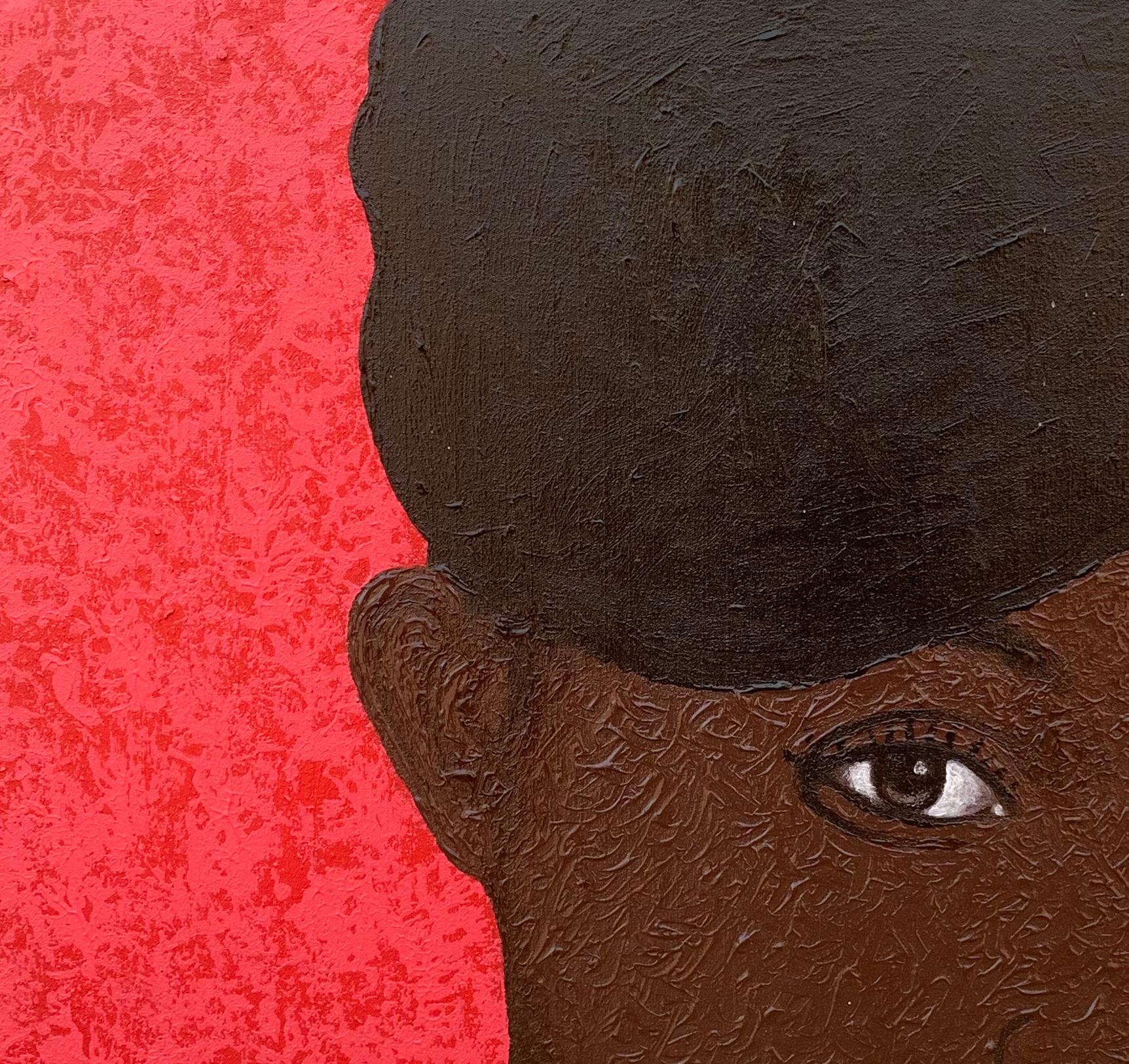 Pretty in Yellow -21° secolo, Contemporaneo, Ritratto figurativo, Colore, Donna - Painting di Joshua Salami