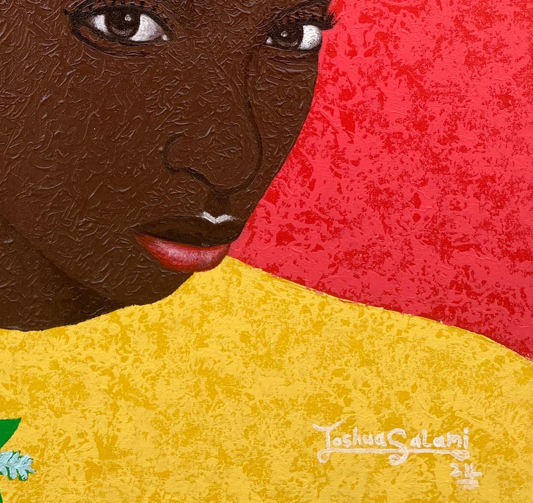 Pretty in Yellow -21° secolo, Contemporaneo, Ritratto figurativo, Colore, Donna in vendita 1