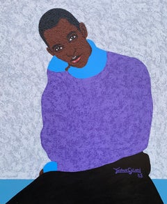 Silencio de atención -Siglo XXI, Contemporáneo, Retrato figurativo, Amor, Hombres