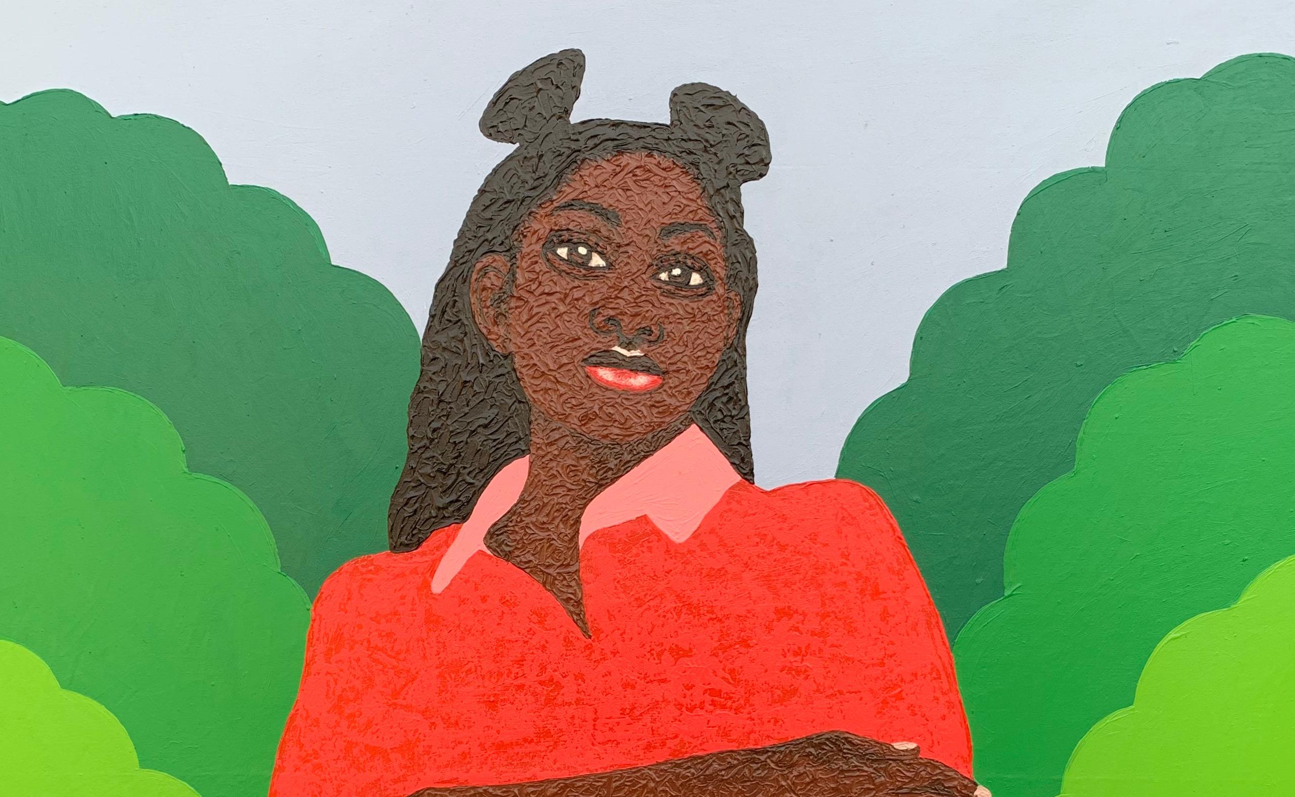 Stay Strong and Keep On - 21st Century Contemporary, Figurative, Modern, Women - Painting by Joshua Salami