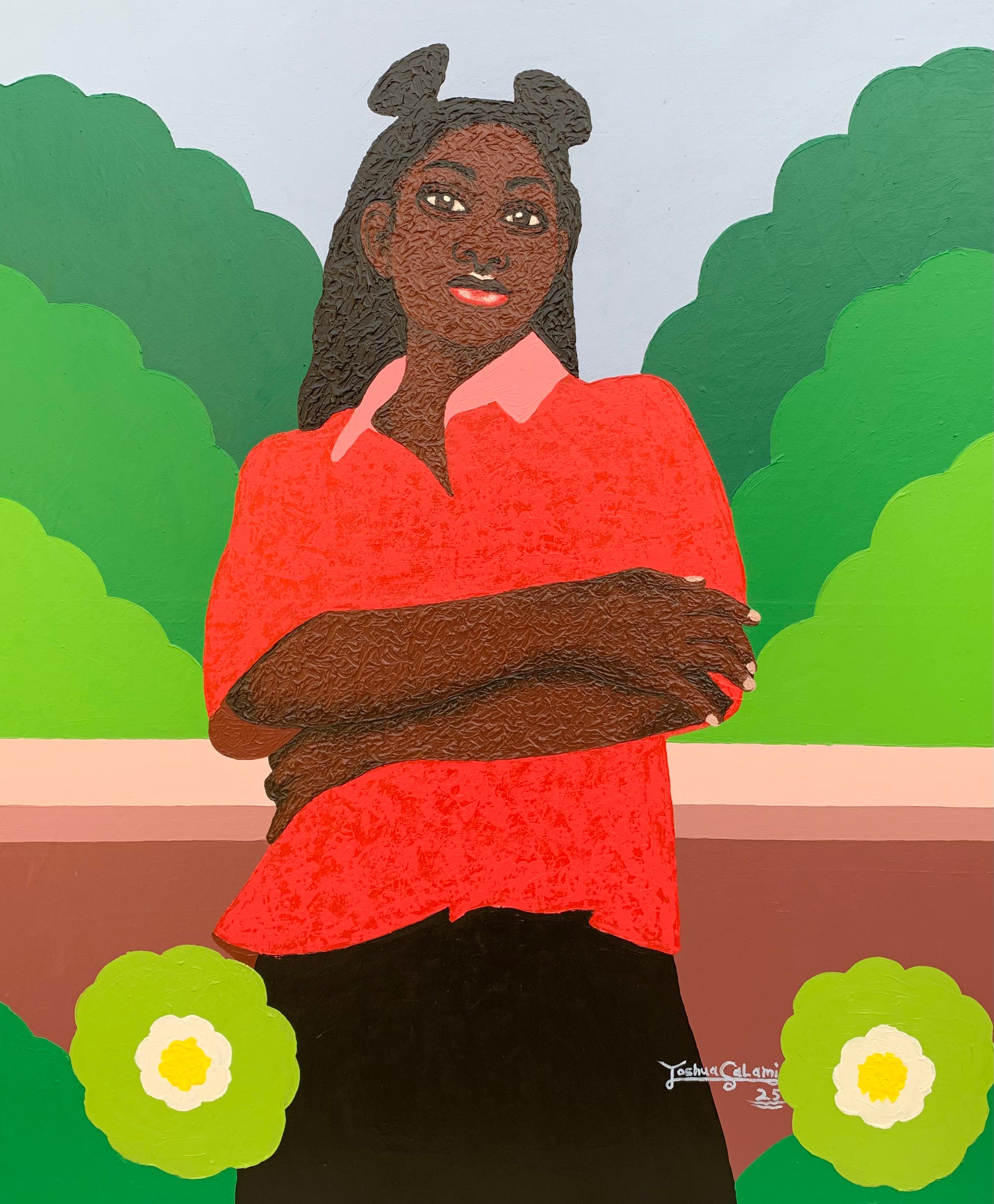 Joshua Salami Portrait Painting - Stay Strong and Keep On - 21st Century Contemporary, Figurative, Modern, Women