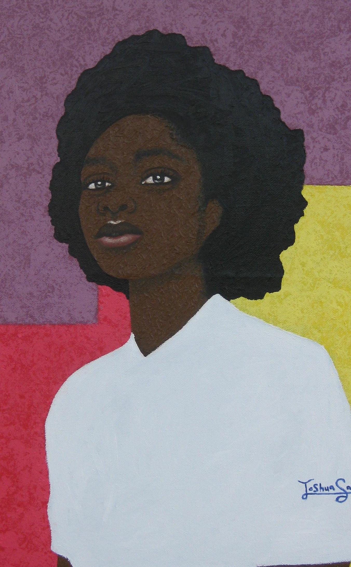 Belleza Estupenda 2 Óleo/Lienzo  Artista nigeriano 2023  Arte del retrato  Realismo - Painting Realista de Joshua Salami