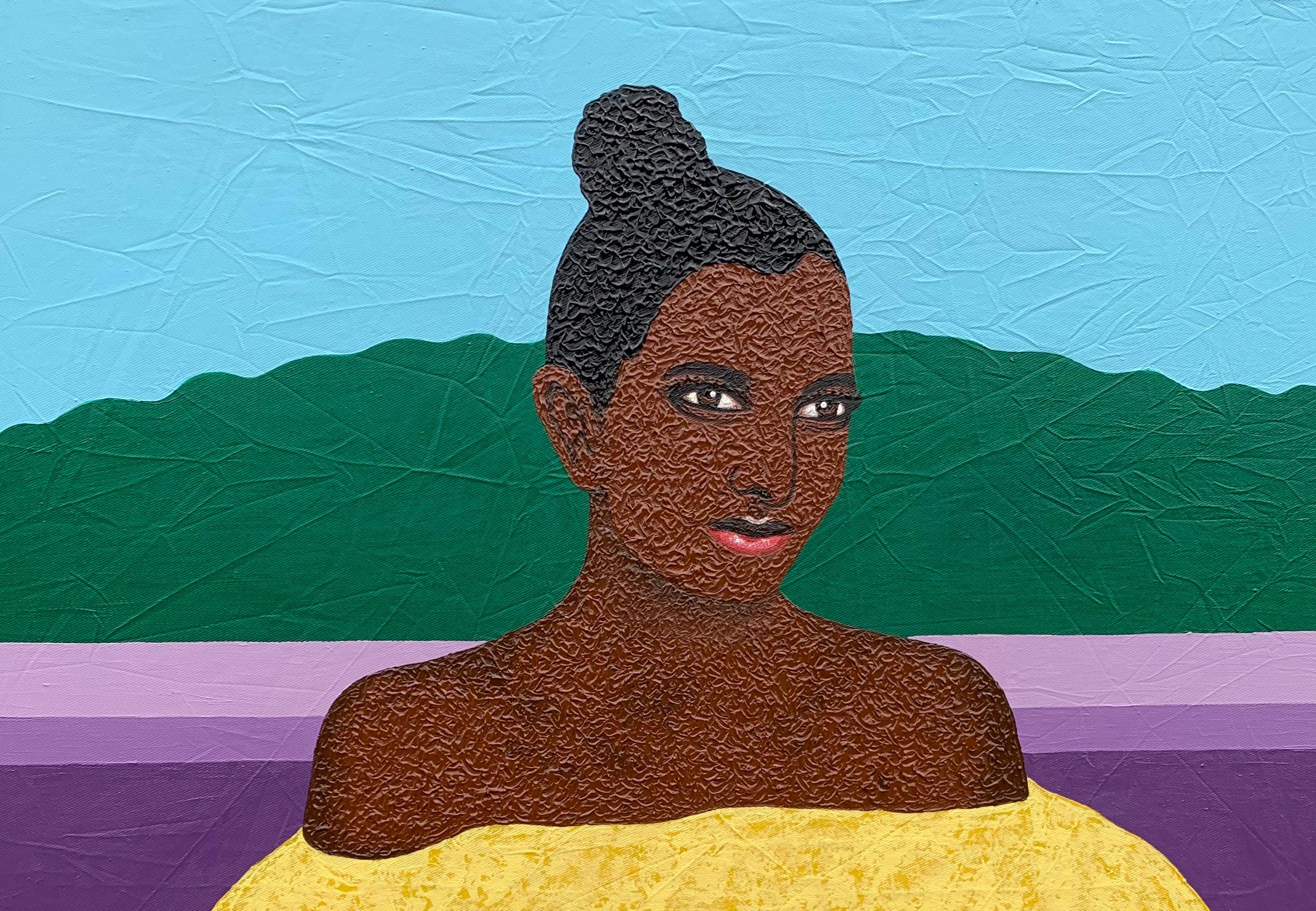 Very Demure - 21e siècle Contemporain, Figuratif, Expressionnisme moderne, Femmes - Painting de Joshua Salami