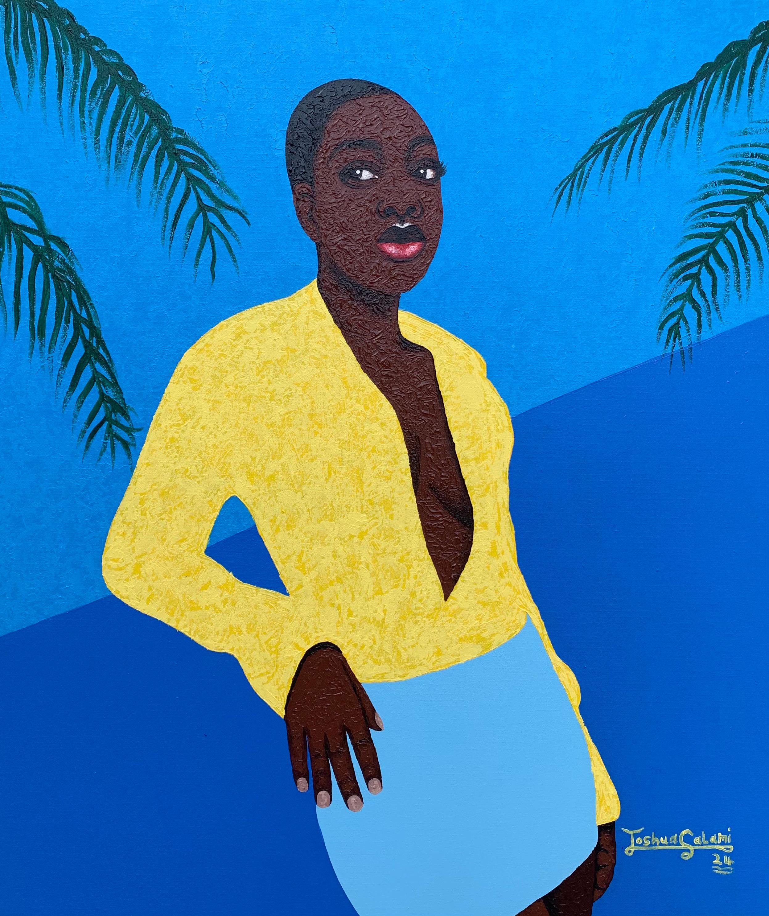 Joshua Salami Figurative Painting - When I Choose To Be Myself 1 - 21st Century, Contemporary, Figurative, Nature