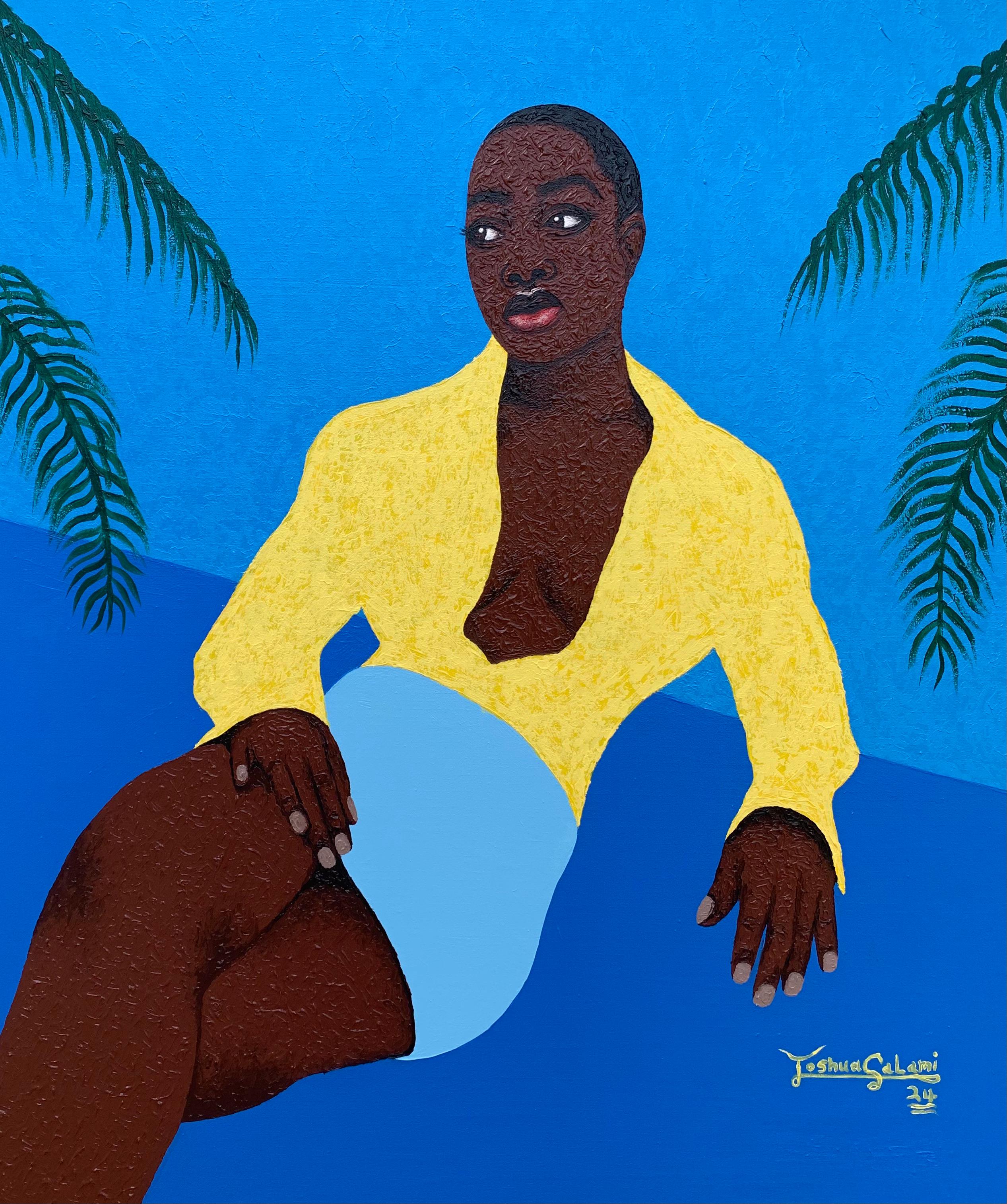 Joshua Salami Portrait Painting - When I Choose To Be Myself 2 - 21st Century, Contemporary, Figurative, Nature