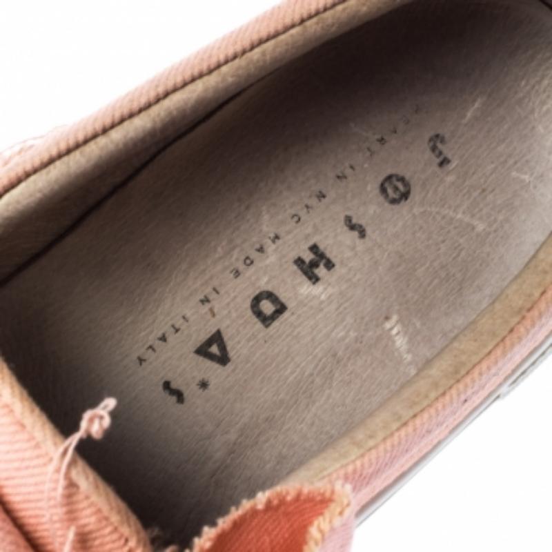 Beige Joshua Sanders - Scarpe da ginnastica con fiocco in tela rosa chiaro Taglia 40 in vendita