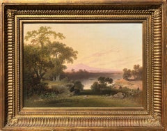 Figures Boating on a Lake by Joshua Shaw (American: 1776-1861)