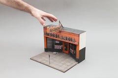Discolandia - miniature urban building sculpture- street art graffiti