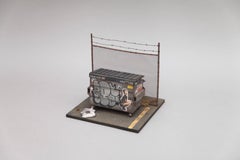 Golden Gate Dumpster - miniature street art graffiti sculpture