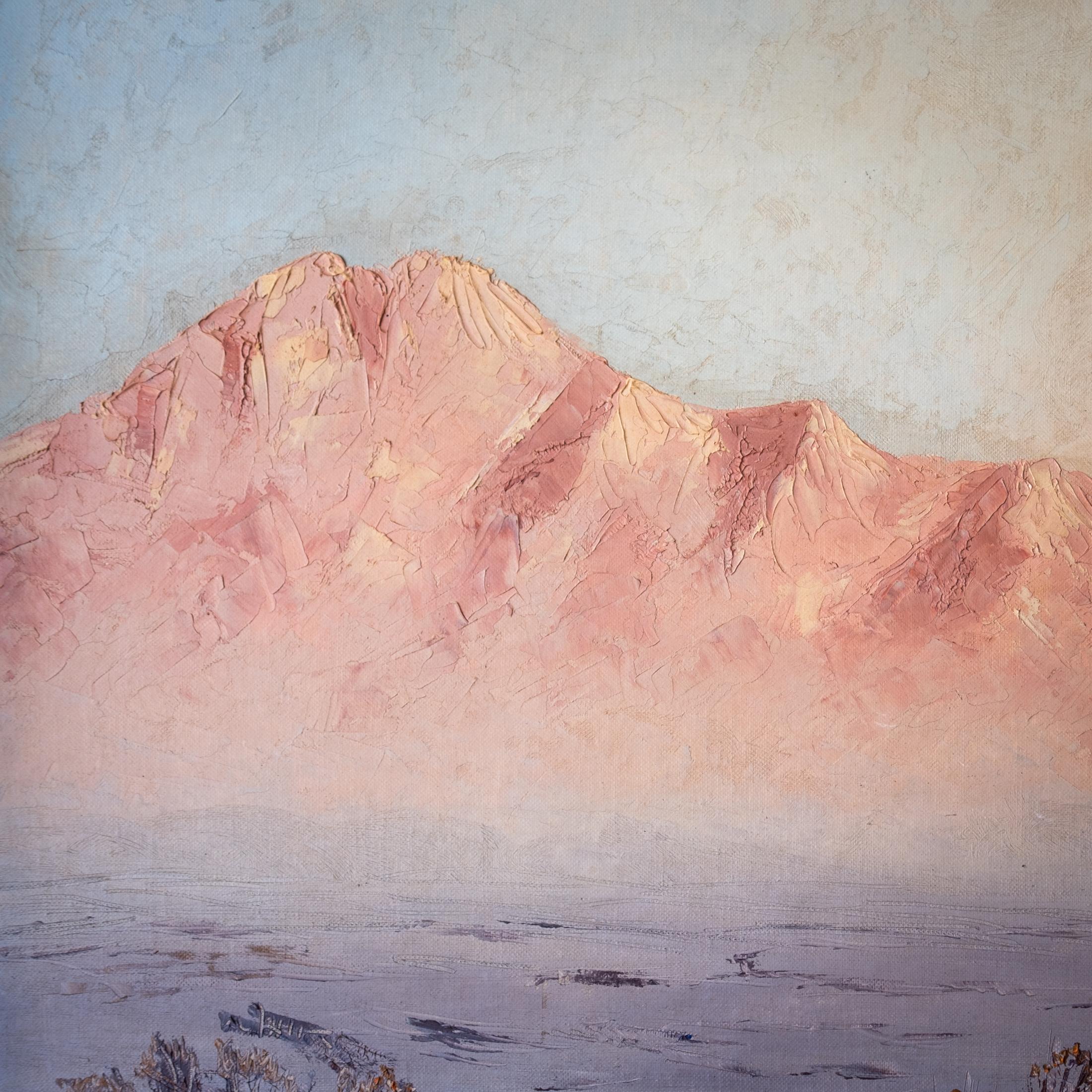 Joshua Tree Desert Landscape Painting 1960s In Good Condition For Sale In San Diego, CA