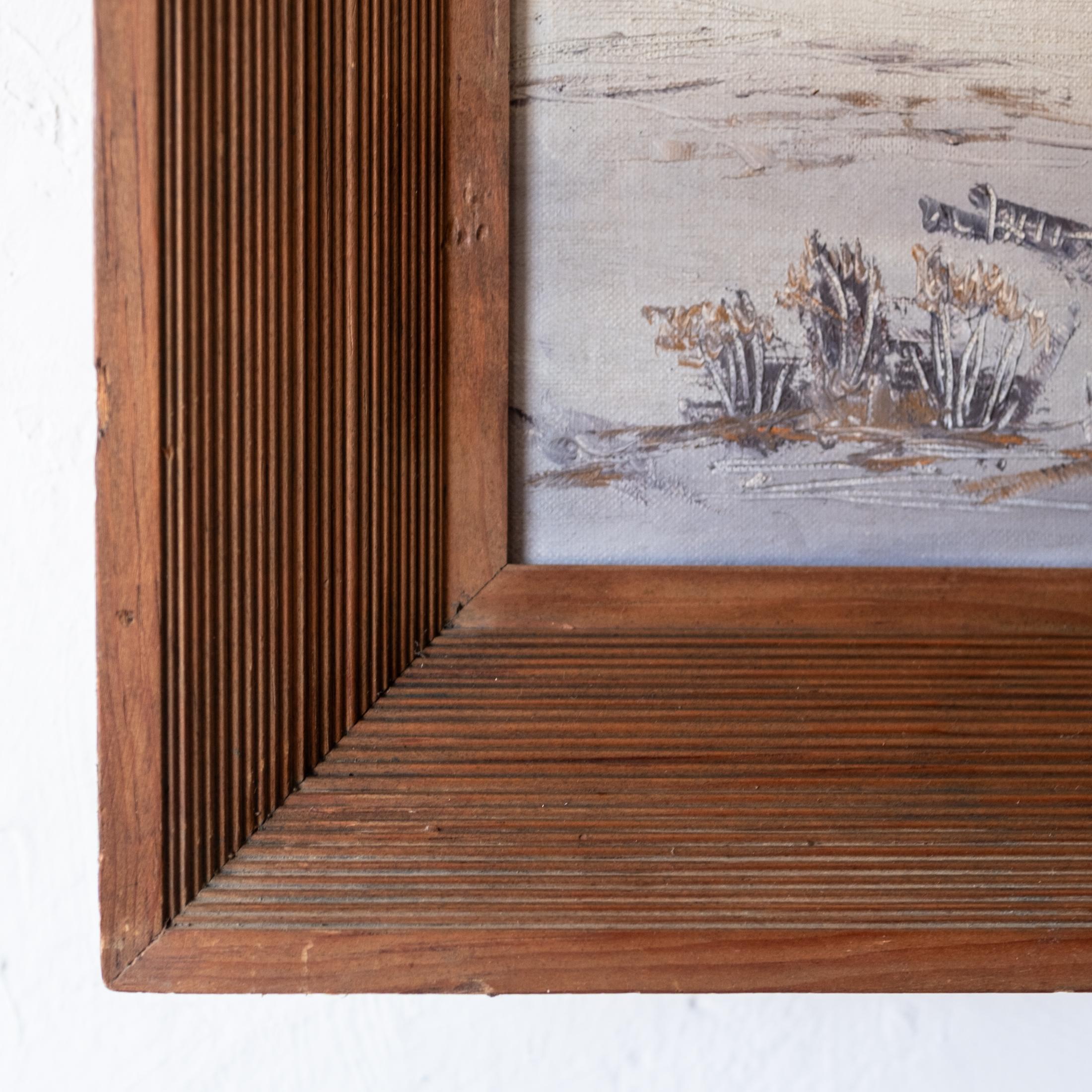 Mid-20th Century Joshua Tree Desert Landscape Painting 1960s For Sale