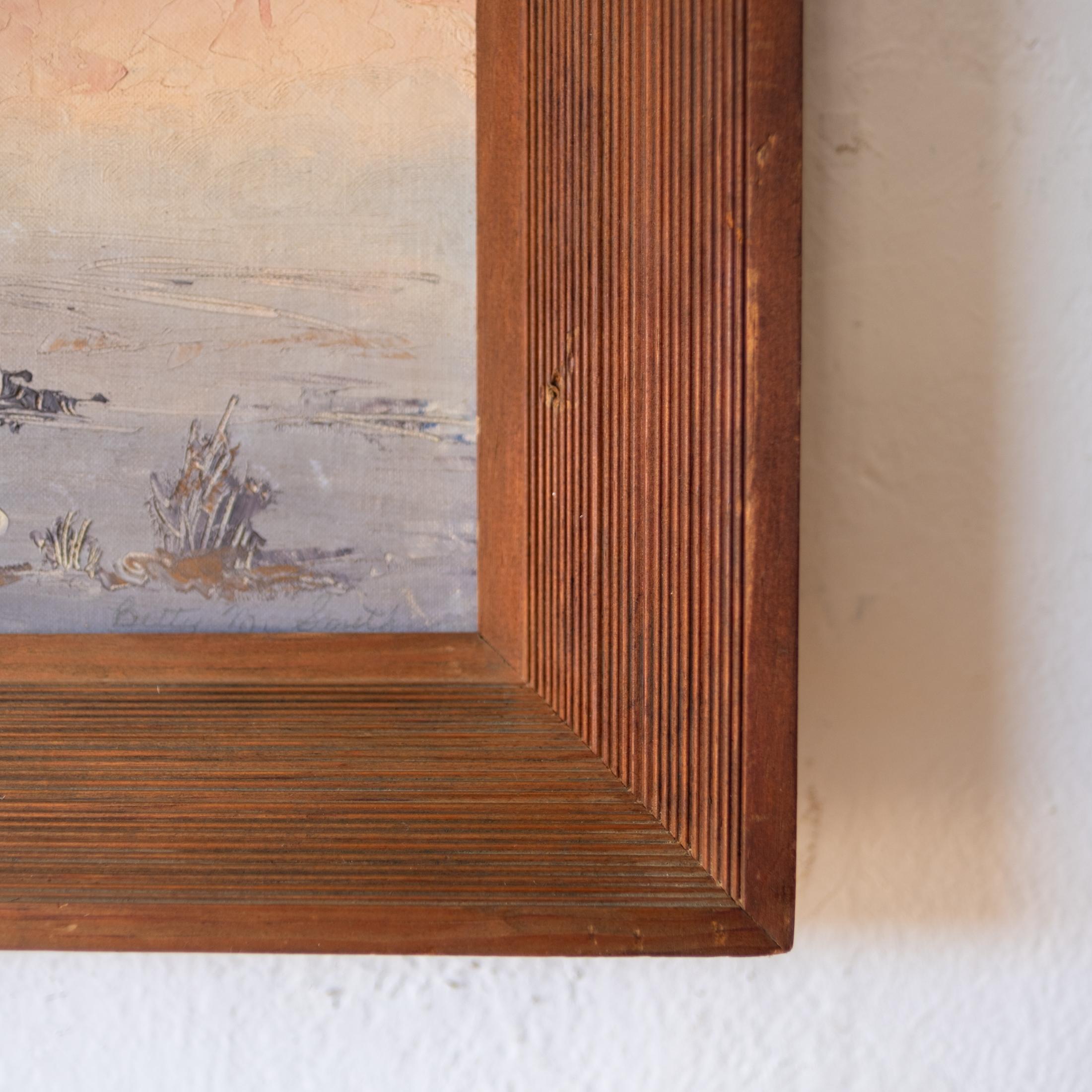 Joshua Tree Desert Landscape Painting 1960s For Sale 1