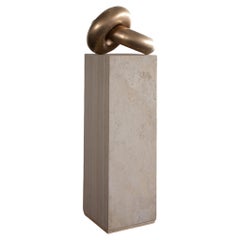 Joshua Vogel Bronze Chain Links / Limestone Pedestal 
