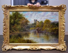 Glengarry Castle - Ölgemälde eines schottischen Highland Lochs aus dem 19. Jahrhundert