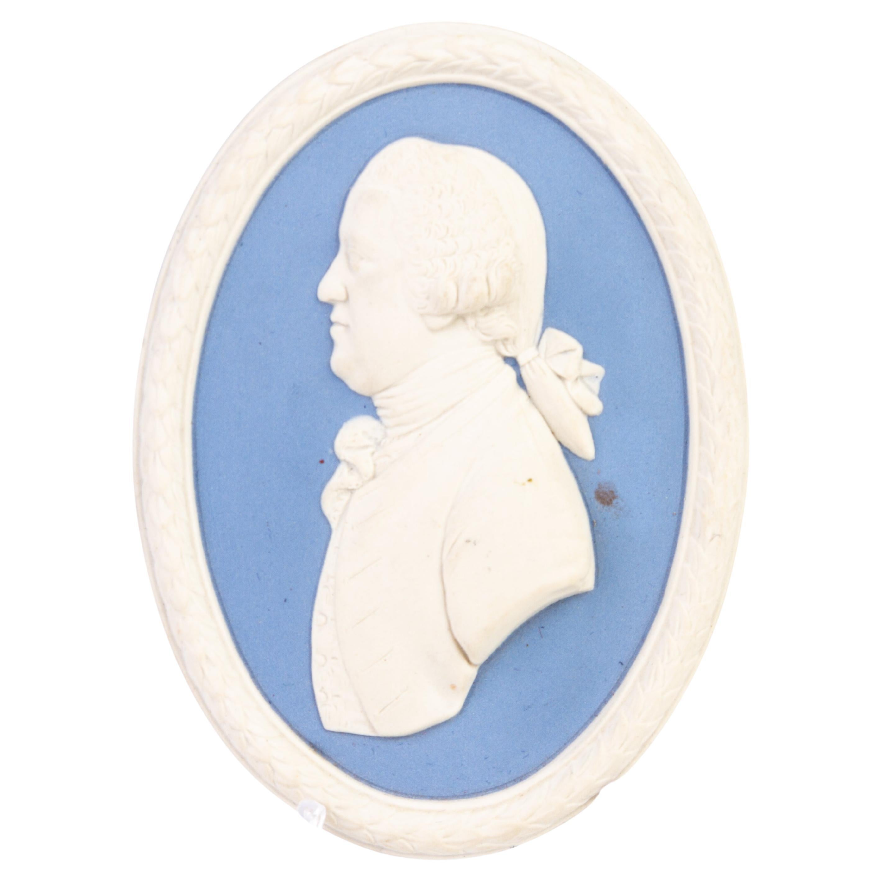 Josiah Wedgwood Bas Relief Jasperware Portrait Plaque 