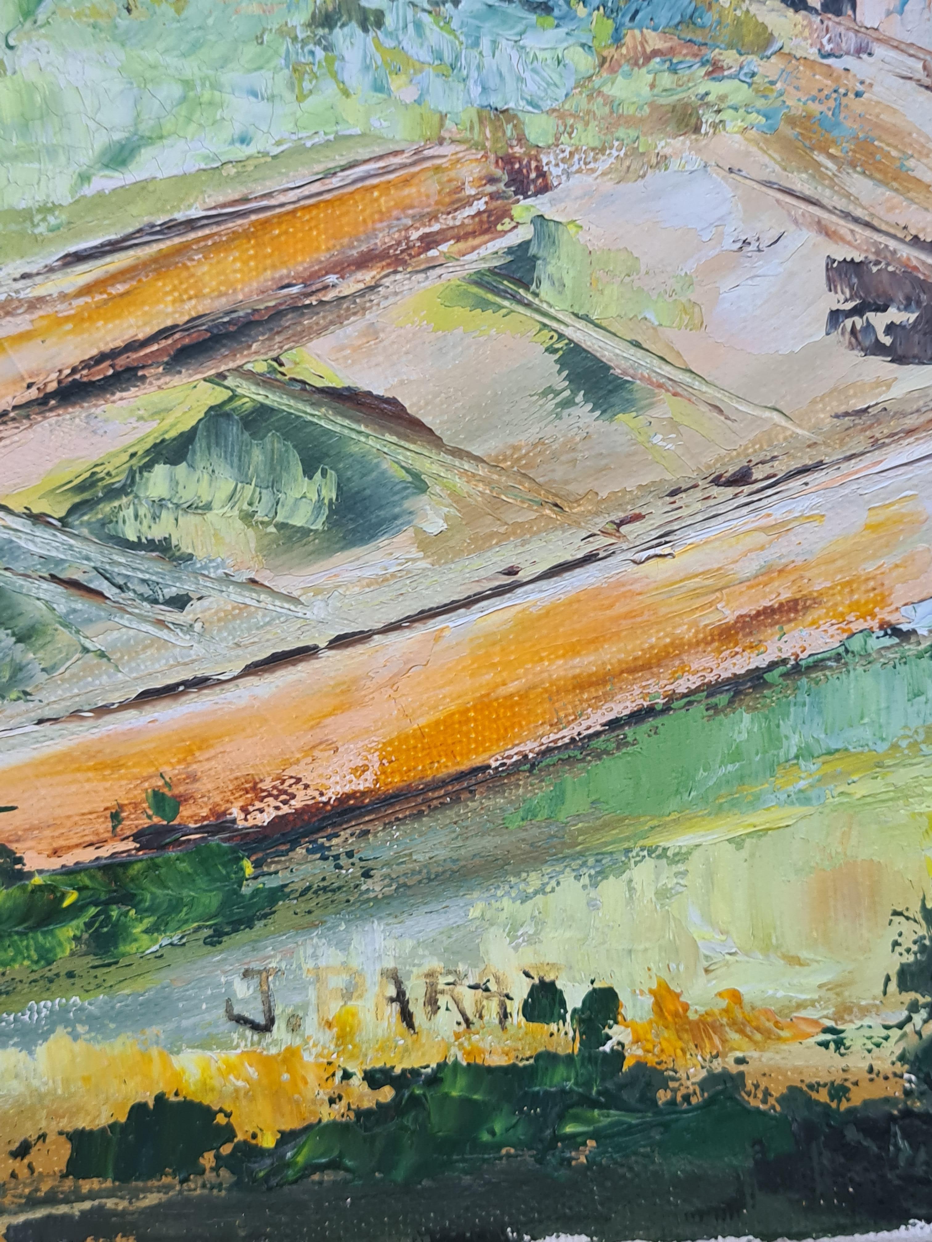 Gordes, el pueblo francés de las colinas - Painting de Josiane Parat 