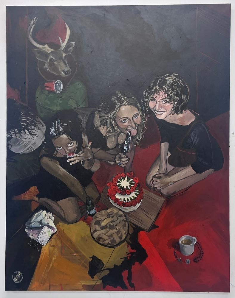 Josie Tolliver Shaw Figurative Painting – The Cake Cutters II