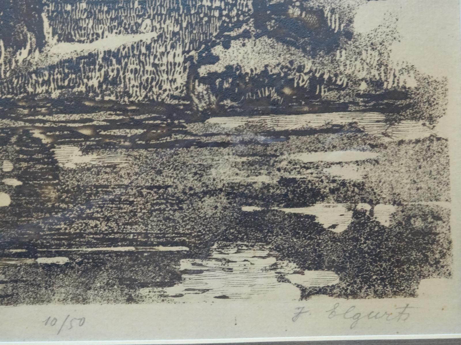 Summer. Paper, etching, 10/50, 31x41 cm - Modern Print by Josif Elgurt