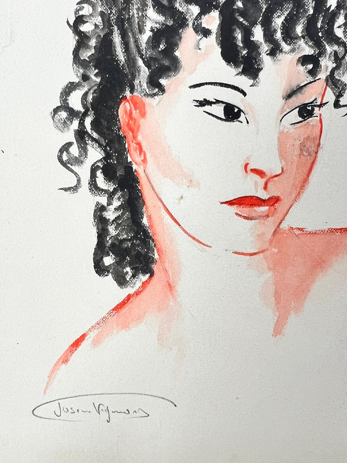 self portrait with curly hair