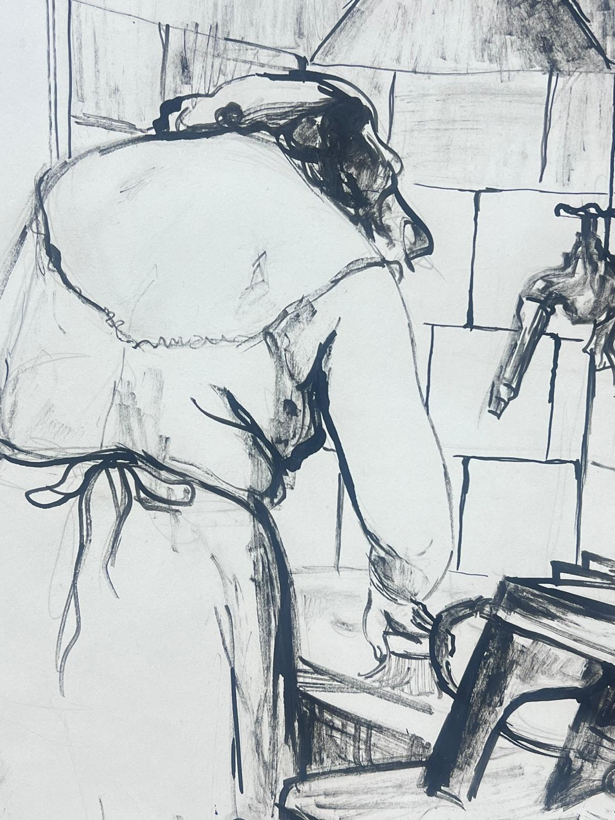 Scena intima in cucina
Josine Vignon (francese 1922-2022)                                                                                                                                                                                                