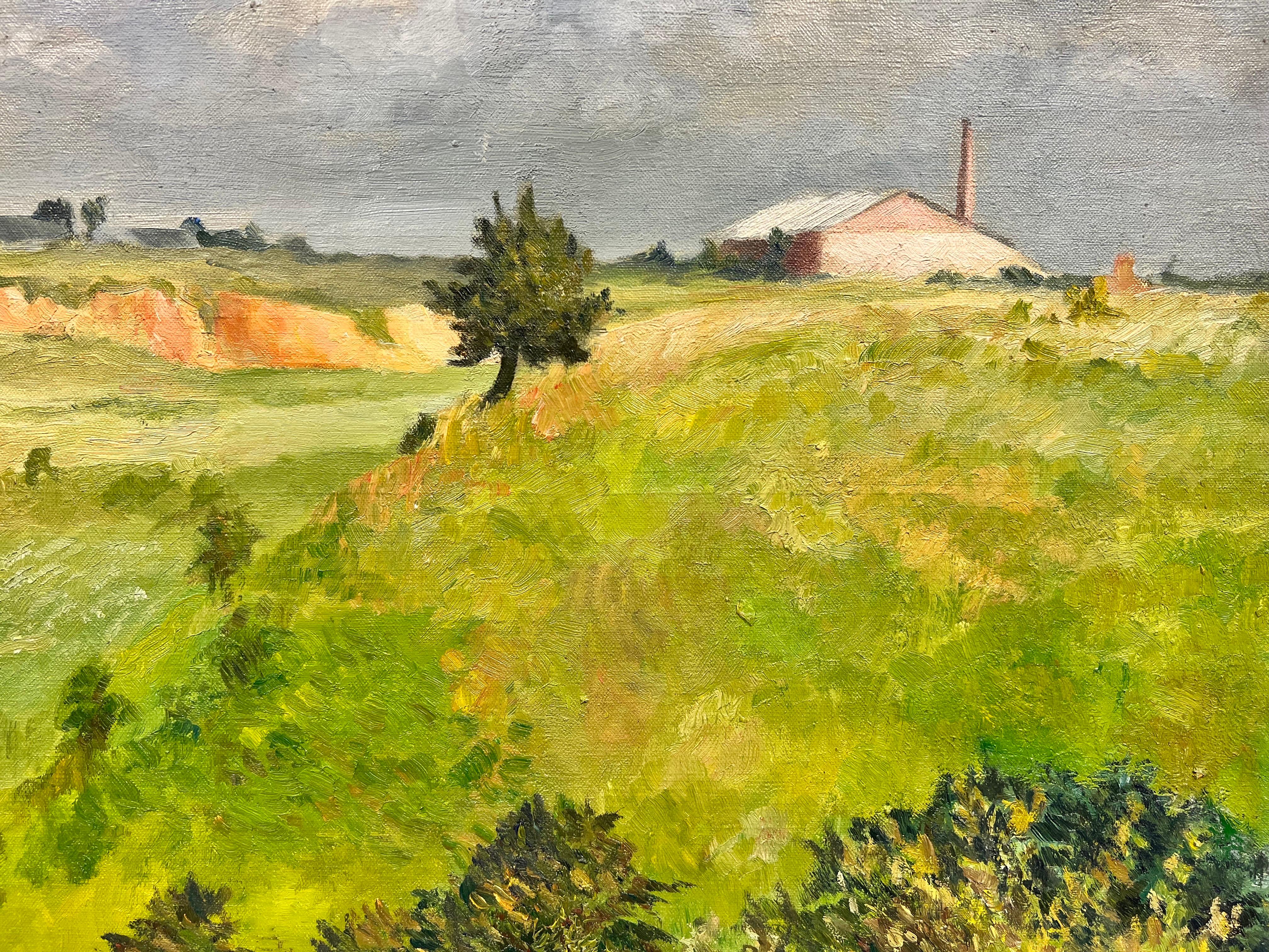 Green Fields
by Josine Vignon (French 1922-2022)
signed
oil painting on canvas, unframed

canvas: 20 x 24 inches

Colors: Green colors, blue and beige.

overall good condition. 

Provenance: from the artists estate, France

Josine Vignon (1922-2022)