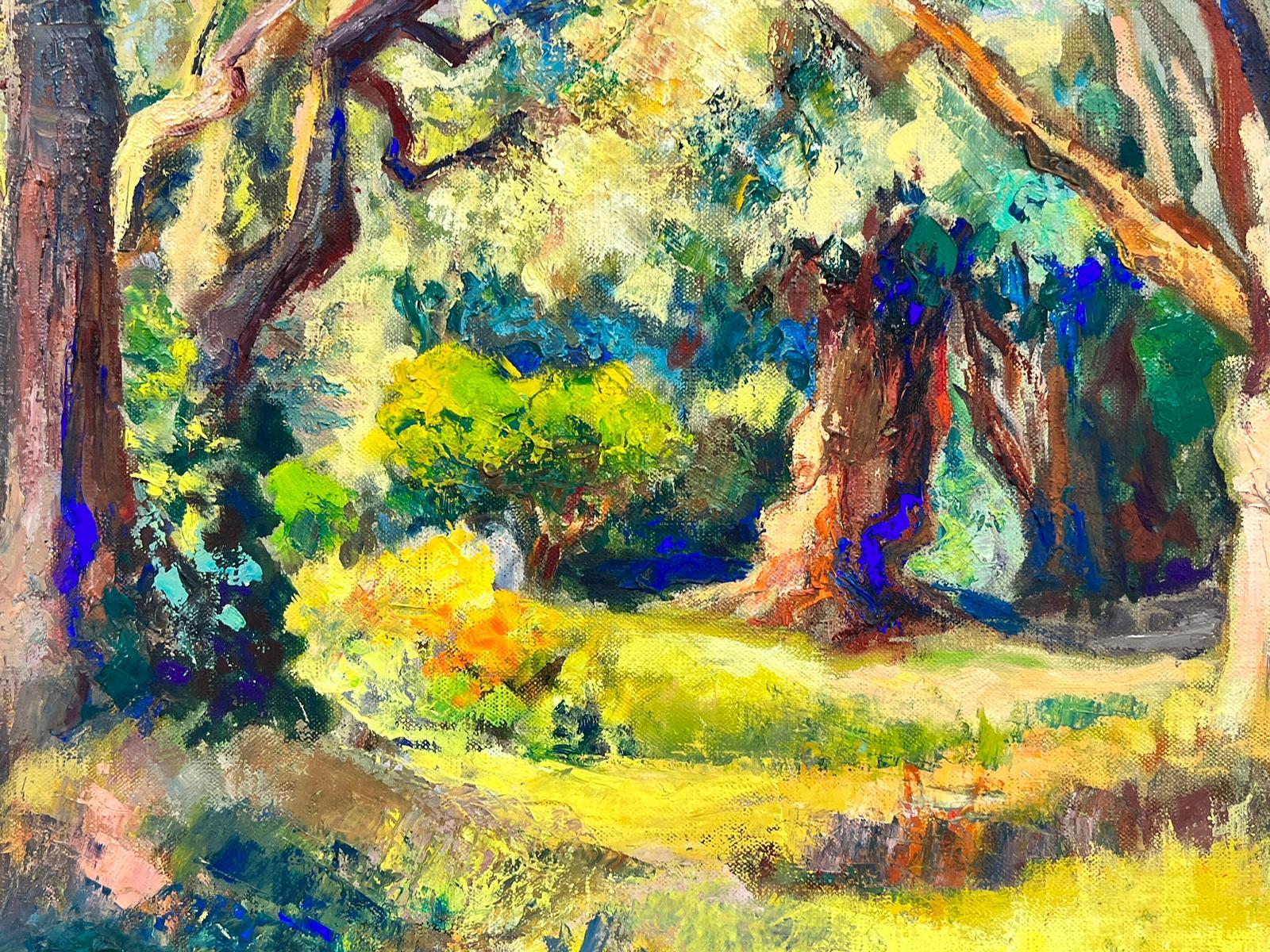 Summer Woodland
by Josine Vignon (French 1922-2022) 
signed verso, dated 1954
oil painting on canvas, unframed
canvas: 21 x 29 inches

Very good condition

Provenance: from the artists estate, France

Josine Vignon (1922-2022) was a French artist