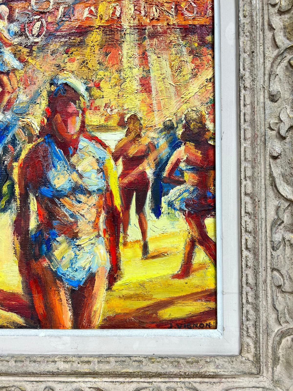 Il circo
di Josine Vignon (Francia 1922-2022)
firmato sul fronte e sul retro
dipinto a olio su tela, incorniciato in una cornice originale in stile 