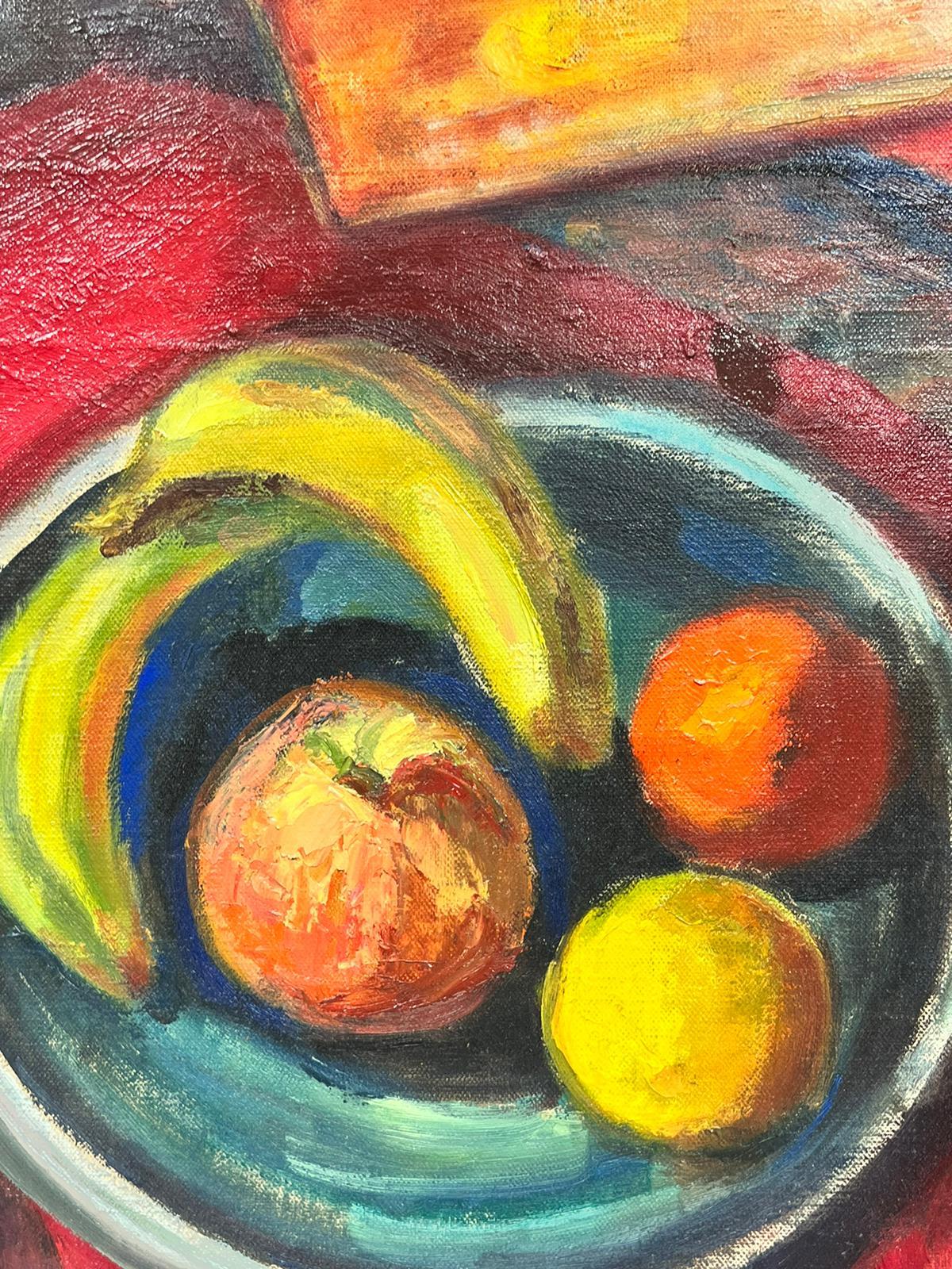 Frutas, Flores y Paleta de Artistas
de Josine Vignon (francesa 1922-2022) 
firmado, titulado verso
pintura al óleo sobre lienzo, sin enmarcar
lienzo: 32 x 23 pulgadas

Muy buen estado

Procedencia: del patrimonio del artista, Francia

Josine Vignon