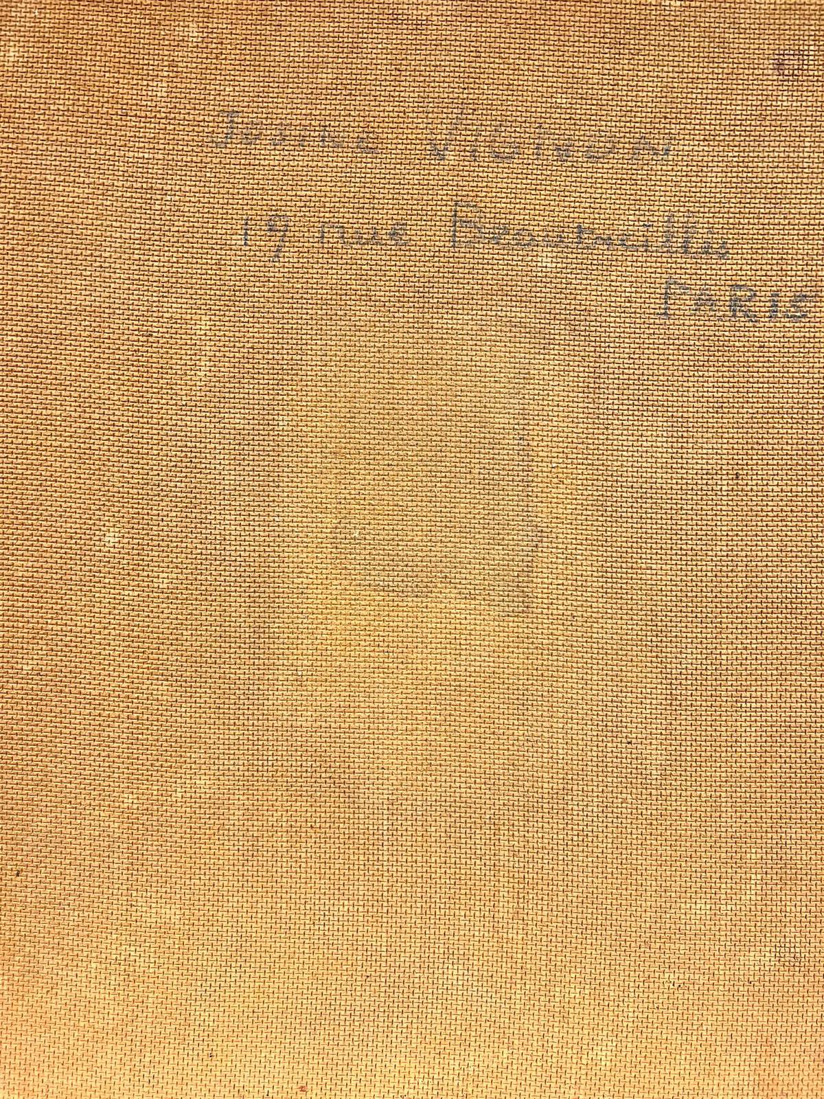 Vue de la scène intérieure d'une fenêtre, huile post-impressionniste française, signée, années 1970 5