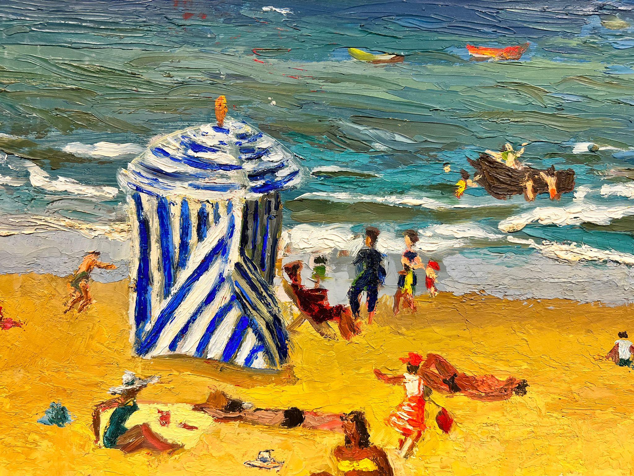 impasto beach painting