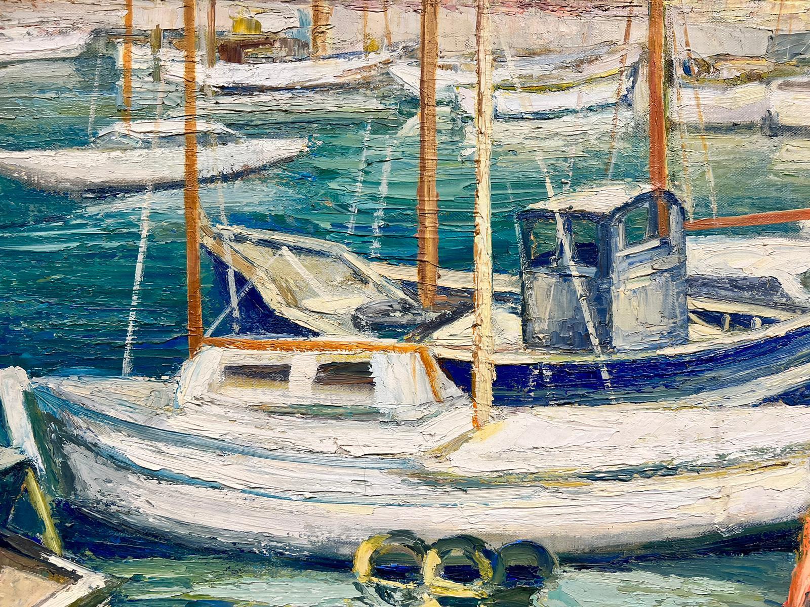 Der Mittelmeerhafen
von Josine Vignon (Französisch 1922-2022)
signiert untere Ecke
verso beschriftet
Ölgemälde auf Leinwand, gerahmt

gerahmt: 32 x 40 Zoll
Leinwand: 24 x 32 Zoll

Sehr guter Zustand. 

Provenienz: aus dem Nachlass des Künstlers,