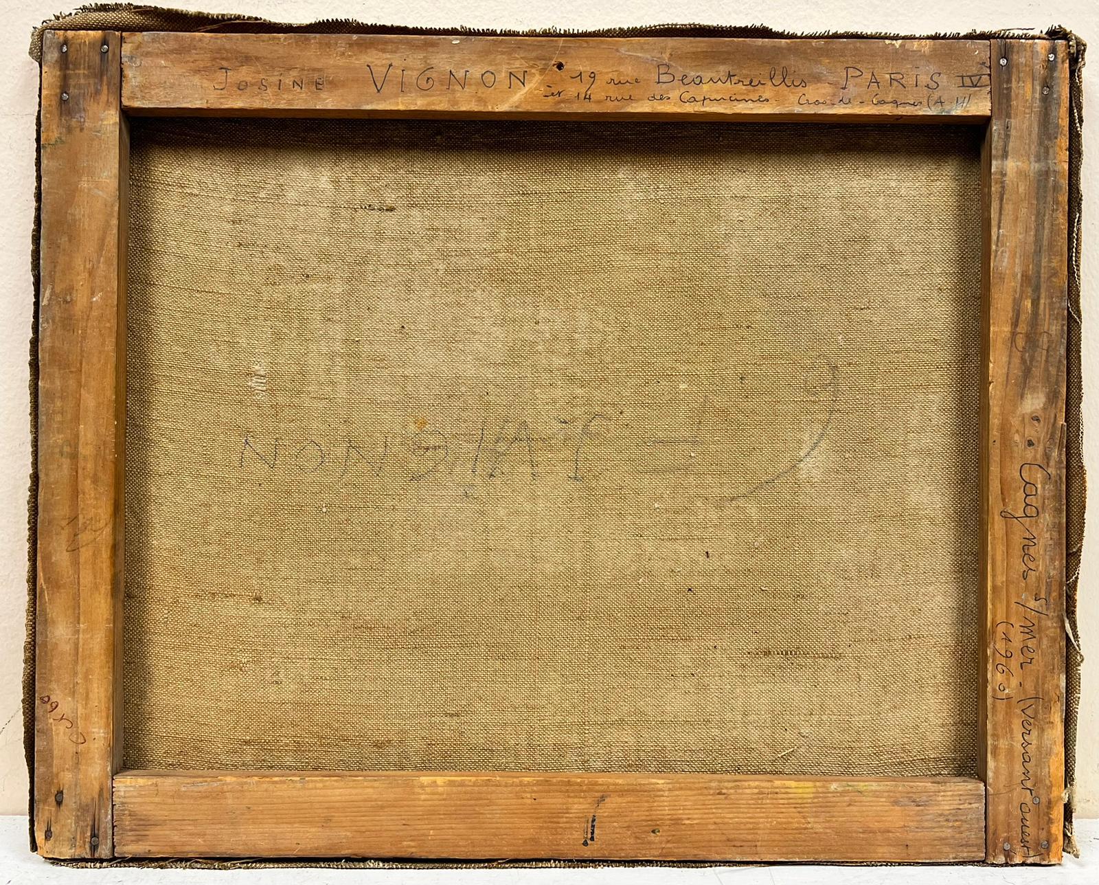 Huile d'origine du post-impressionniste français « Cagnes Sur Mer Landscape » signée 7