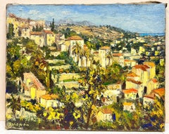Huile d'origine du post-impressionniste français « Cagnes Sur Mer Landscape » signée