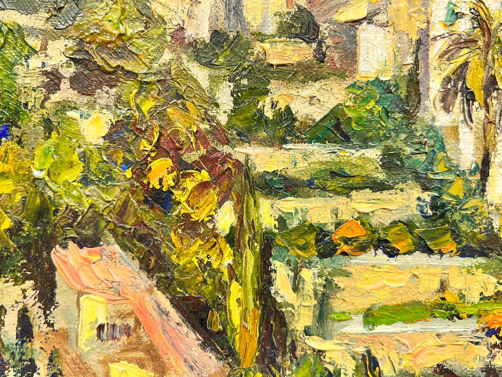 Huile d'origine du post-impressionniste français « Cagnes Sur Mer Landscape » signée 1