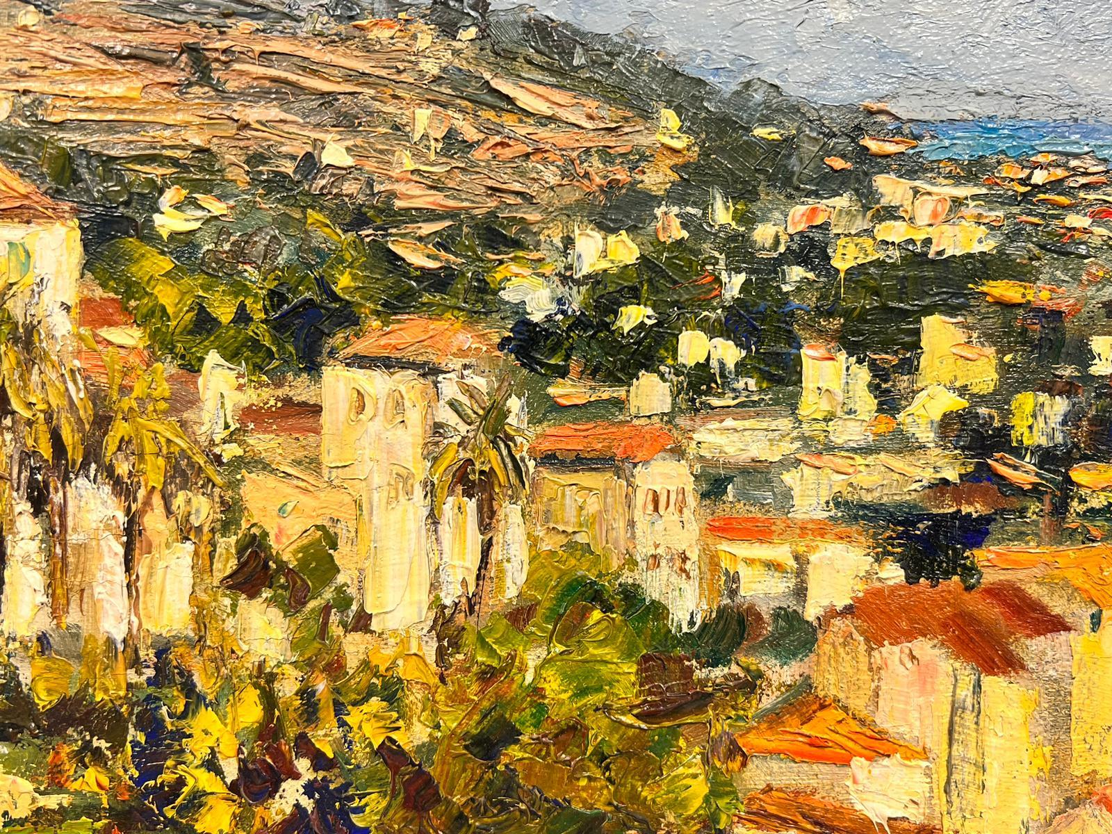 Huile d'origine du post-impressionniste français « Cagnes Sur Mer Landscape » signée 2