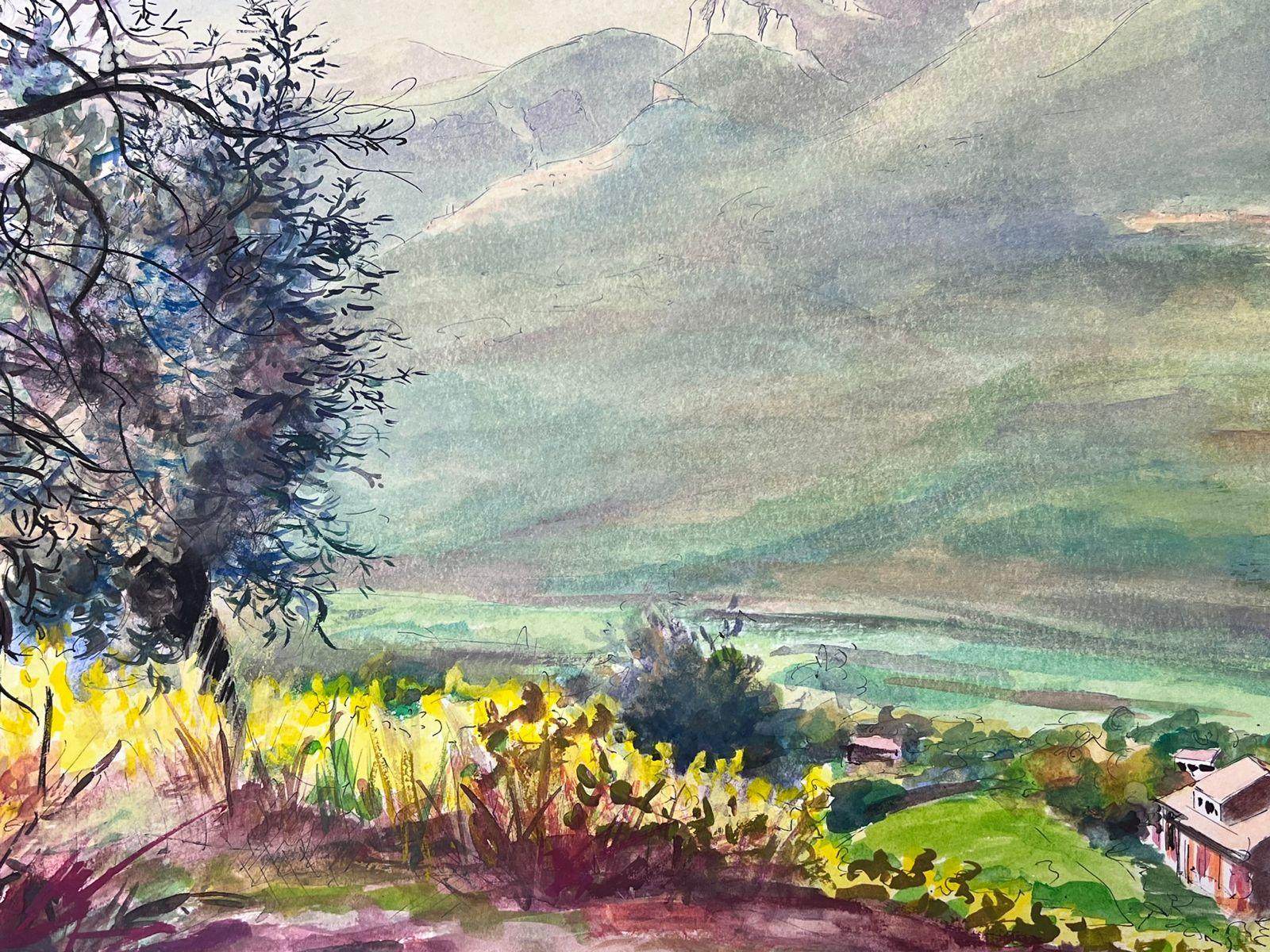 Valle montana con alberi in fiore
Josine Vignon (francese 1922-2022)                                                                                                                                                                                     